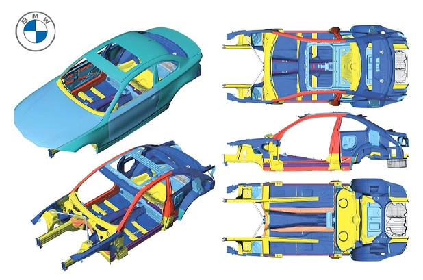 Distribution de qualit&eacute; de mat&eacute;riaux et application de composants de carrosserie BMW